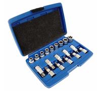Coffret di bussole Torx/E-Torx - SILVER - SK-019-03 - 1/2" - 19 pezzi - Acciaio Cr-V