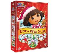 Coffret dora l'exploratrice fête noël 3 films : le noël de dora ; le bal des papillons ; dora autour du monde