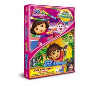 Coffret dora super gymnaste ; diego s.o.s. animaux sauvages