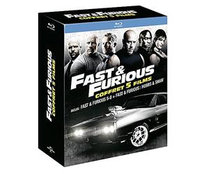 Coffret fast and furious 5 films : fast and furious 5 à 8 ; hobbs and shaw