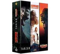 Coffret grands singes 2.0 3 films : rampage ; tarzan ; kong