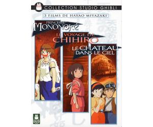 Coffret hayao miyazaki : princesse mononoke / le voyage de chihiro / le chateau dans le ciel