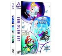 Coffret héroïnes : la reine des neiges ; cendrillon ; la petite sirène