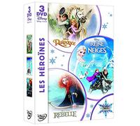 Coffret héroïnes : la reine des neiges ; raiponce ; rebelle