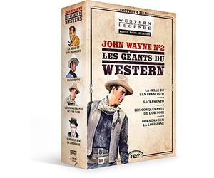 Coffret John Wayne n°2 : la Belle de san Francisco + Les conquérants de l'or Noir + ouragan sur la Louisiane + Sacrament