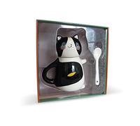 Coffret La pause kawaii: Avec 1 mug chat et sa cuillère, et 1 livre de 50 recettes de boissons chaudes et petits gâteaux