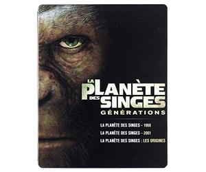Coffret la planète des singes générations : version 1968 ; version 2001 ; les origines