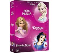 Coffret la reine des neiges ; raiponce ; blanche neige et les sept nains