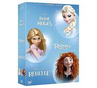 Coffret la reine des neiges ; raiponce ; rebelle
