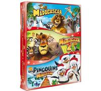 Coffret madagascar : madagascar ; madagascar 2 ; pingouins mission Noël