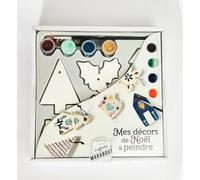 Coffret Mes décos de Noël à peindre: Avec 6 décors à peindre, du cordon ciré pour les suspendre, 4 godets de peinture, 1 pinceau et 1 livre de 16 pages: 31628