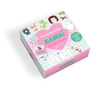 Coffret - Mes premiers dessins kawaï - Les bébés animaux: Avec 1 livre, 2 planches de stickers, 5 feuilles et 1 crayon-gomme