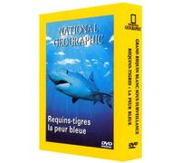 Coffret national geographic;grand requin blanc sous surveillance;requins tigres,la peur bleue