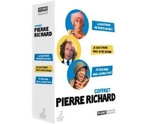 Coffret pierre richard : je suis timide mais je me soigne ; la moutarde me monte au nez ; je sais rien mais je dirai tou