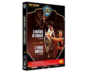 Coffret Shaw Brothers - La preuve par cinq - 5 maîtres de Shaolin + 5 venins mortels