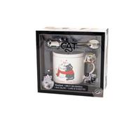 Coffret Sweetie cat: Contient : 1 mug et son couvercle, 1 jolie cuillère et 1 livre e 20 recettes