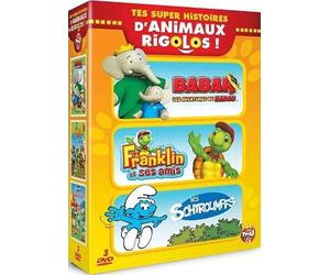 Coffret tes super histoires d'animaux rigolos : les schtroumpfs ; franklin et ses amis ; babar, les aventures de badou