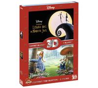 Coffret tim burton 2 films : alice au pays des merveilles ; l'étrange noël de monsieur jack