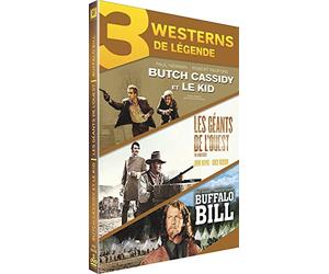 Coffret westerns de légende : butch cassidy et le kid ; les géants de l'ouest ; buffalo bill