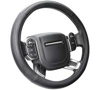 COFIT Coprivolante Auto Antiscivolo Copri Volante Universale in Pelle Microfibra Copristerzo Rotondo per SUV Camion, L 39-40.5cm Nero
