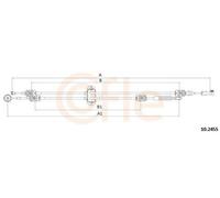 COFLE 10.2455 Cavo comando Cambio manuale 1545/1208+1685/1423mm per FORD
