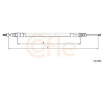 COFLE 10.4663 Cavo freno a mano per CITROËN C4 Picasso I (UD) C4 I (LC)
