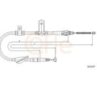COFLE 10.5157 Cavo freno a mano per LAND ROVER Freelander SUV (L314) Posteriore