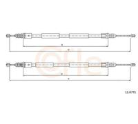 COFLE 11.6771 Cavo freno a mano per RENAULT ESPACE III (JE0) Posteriore Sx