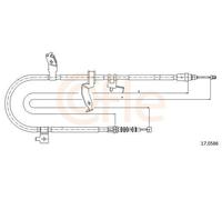 COFLE 17.0586 Cavo freno a mano per MAZDA 5 (CR19) 5 (CW) Posteriore