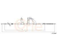 COFLE 17.2584 Cavo freno a mano per HYUNDAI TUCSON (JM) Posteriore