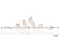 COFLE 17.4237 Cavo freno a mano per HONDA CR-V III (RE) Posteriore Sx