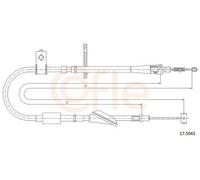 COFLE 17.5043 Cavo freno a mano per SUZUKI IGNIS (FH) Posteriore