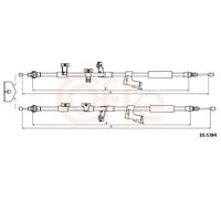 COFLE Cavo Del Freno Posteriore Per Ford C-Max II Focus III Turnier