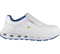COFRA Hygiene ESD S3S FO SR Taglia 44 Scarpe Antinfortunistiche Mocassino in Microfibra Idrorepellente Bianca con Puntale e Lamina - Suola a Bassa Resistenza elettrica