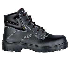 COFRA Scarpa da Lavoro Antinfortunistica per elettricisti Modello Electrical bis SB E PS WRU FO SR Tipo Polacco Pelle Nera/Tessuto Nero/Lamina APT Taglia EU