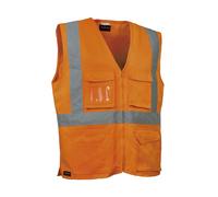 Cofra Seky Gilet da lavoro visibility rifrangente antifortunistica arancio
