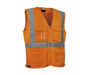 Cofra Seky Gilet da lavoro visibility rifrangente antifortunistica arancio
