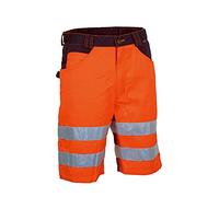Cofra Shorts Visible V074 - Pantaloncini ad alta visibilità, Arancione/Blu, taglia produttore: 60