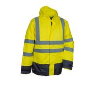 Cofra TELSEN (03 GIALLO FLUO/NAVY) Tg. 5/ XL / PARKA DA LAVORO alta visibilità