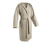 COGAL® - Accappatoio Donna Nido d’Ape 100% Cotone - Spugna Morbida, Tinta Unita, Colore lino