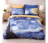 COGAL Completo Lenzuola Matrimoniali Cotone 100% Notte Stellata', Set Lenzuola Letto Matrimoniale con Stampa Digitale Effetto Copriletto Made in Italy
