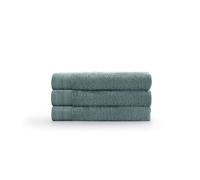 COGAL® - Set 3xAsciugamani 500 gr/mq Modello Essentia - 3 Ospiti 40x60 cm - Spugna 100% Cotone, con Riccio Alto, Morbido e Ultra Assorbente - MINERAL BLUE