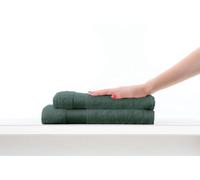 COGAL® - Set Asciugamani 620 gr/mq Modello Ranger Plus - 40x60 cm + 60x100 cm - Spugna 100% Cotone, con Riccio Alto, Morbido e Ultra Assorbente - EARTH GREEN