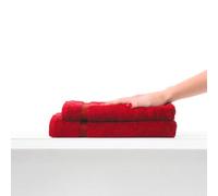 COGAL® - SET ASCIUGAMANI 650 gr/mq Modello Ranger - 1 OSPITE 40x60 cm + 1 ASCIUGAMANO 55x100 cm - Spugna 100% Cotone, con Riccio Alto, Morbido e Ultra Assorbente - ROSSO