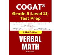 COGAT Grade 5 Test Prep (Level 11): Preparing 5th Graders for Cognitive Abilities Test - Gifted and Talented Practice Test (Verbal & Math)