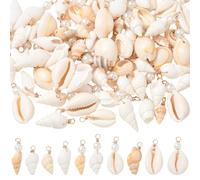 COGCHARGER 100 ciondoli assortiti da spiaggia per la creazione di gioielli sfusi oceano conchiglie estive ciondoli acrilici perla mare conchiglie pendenti per orecchini, bracciali, collane