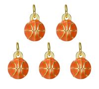 COGCHARGER 5 ciondoli per la creazione di gioielli sfusi carino ottone smaltato ciondoli sportivi per bracciali, collane, orecchini, forniture fai da te, Smalto