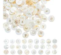 COGCHARGER Ciondoli a forma di lettera per la creazione di gioielli all'ingrosso carino conchiglia d'acqua dolce A-Z ciondoli per bracciale collana orecchino forniture fai da, lega metall
