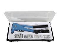 Cogex 22126 - Valigetta con rivettatrice a pinza, in alluminio, 4 testine, con rivetti forniti in dotazione