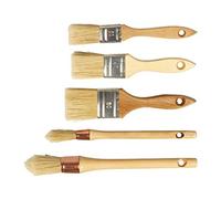 Cogex 58044 - Pennello professionale, con manico in legno x 5 pezzi (3 pennelli piatti 30/40/50 mm + 2 pennelli per campitura 15/25)